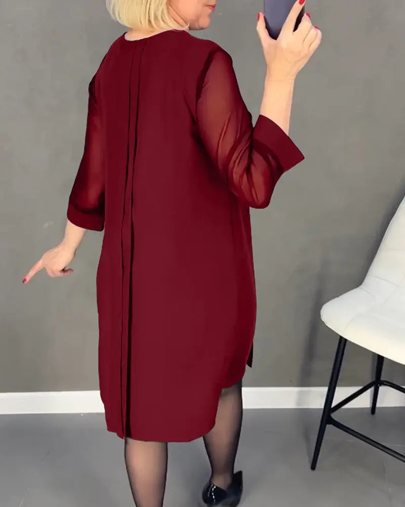 🎉New Product Launch💐 – Mid Sleeve Straight Dress(50% OFF)