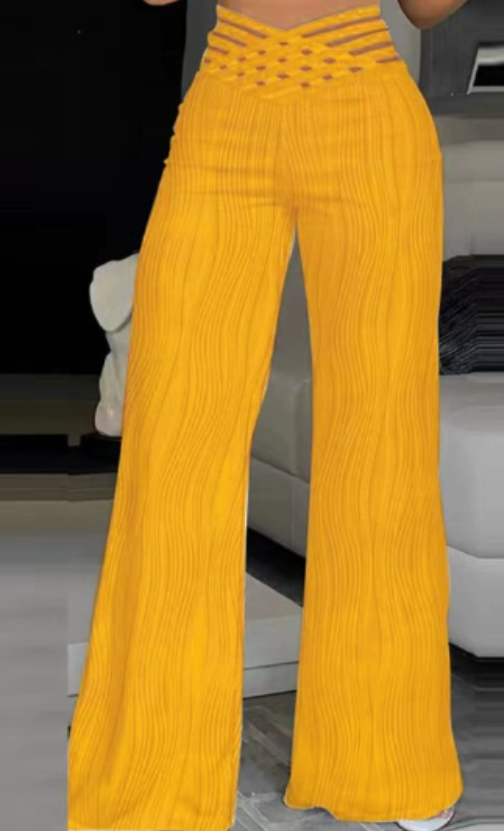 Emma | High Waist Crisscross Trousers