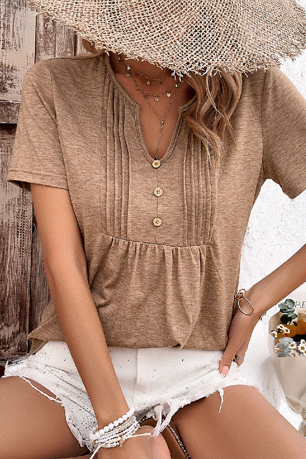 Spring and Summer Solid Color Short Sleeve T-Shirt