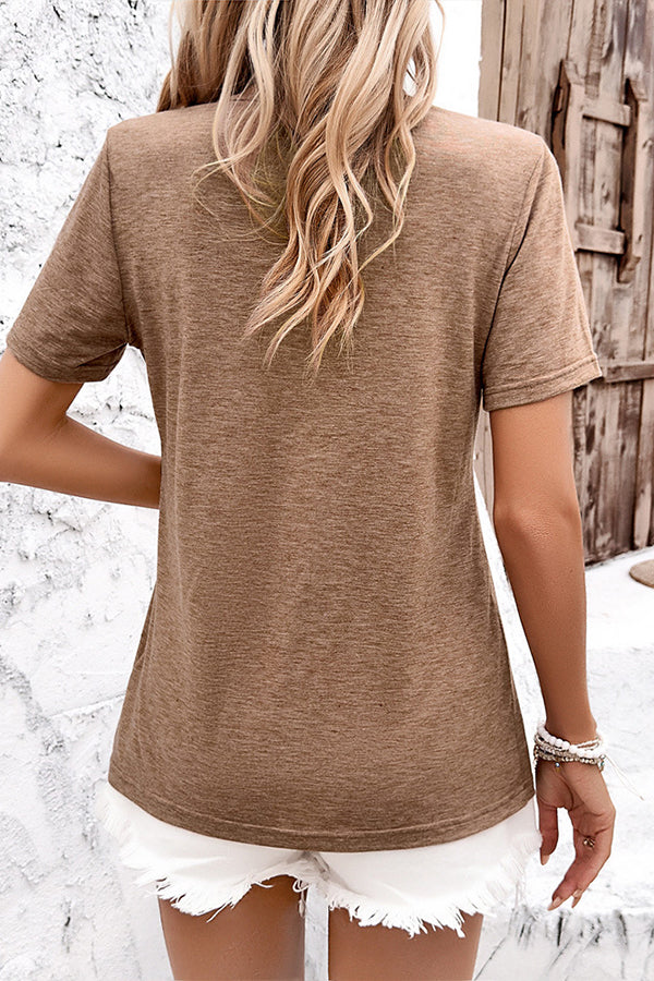 Spring and Summer Solid Color Short Sleeve T-Shirt