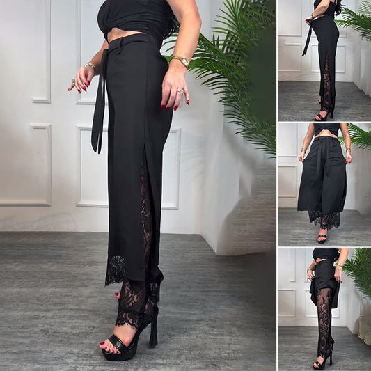 Angélique | Chic Lace Fluid Pants