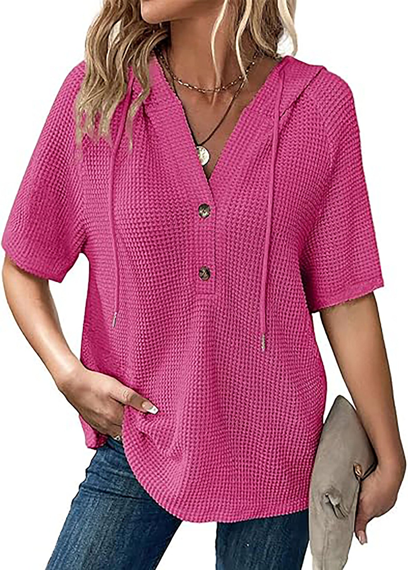 Summer Women's Knitted Short Sleeve Top