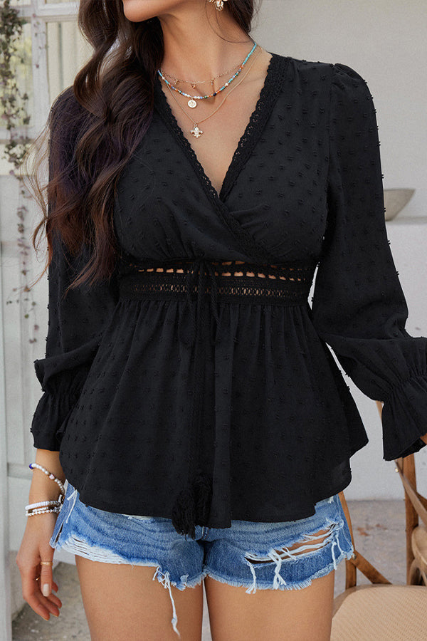 Spring and Summer Casual Collar Tie Shirt