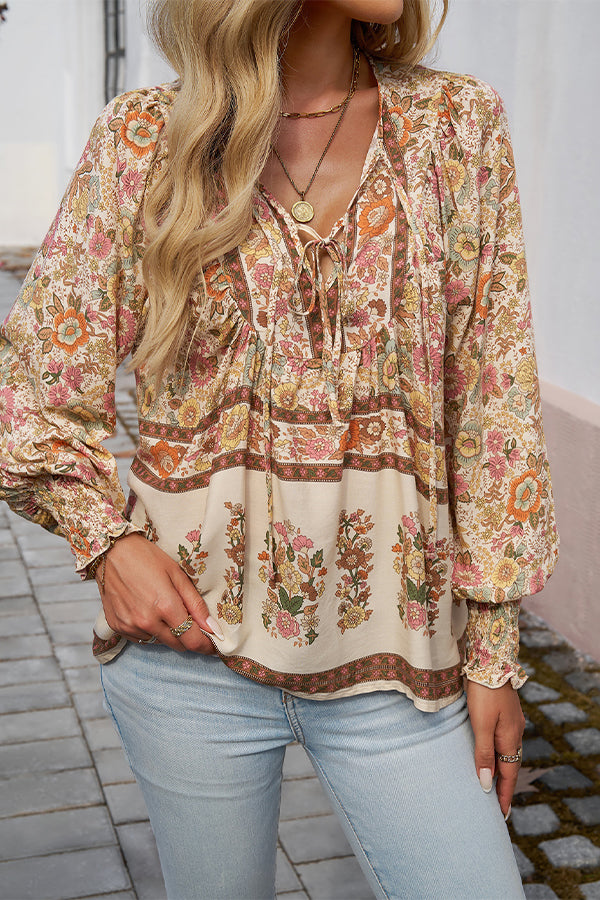 Bohemian Printed Long Sleeve Shirt