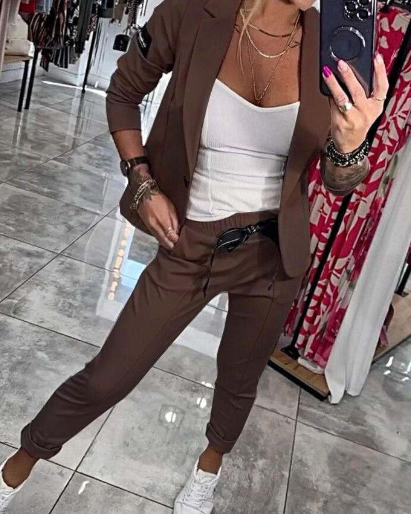 Malou | Stylish Blazer & Jogger Set