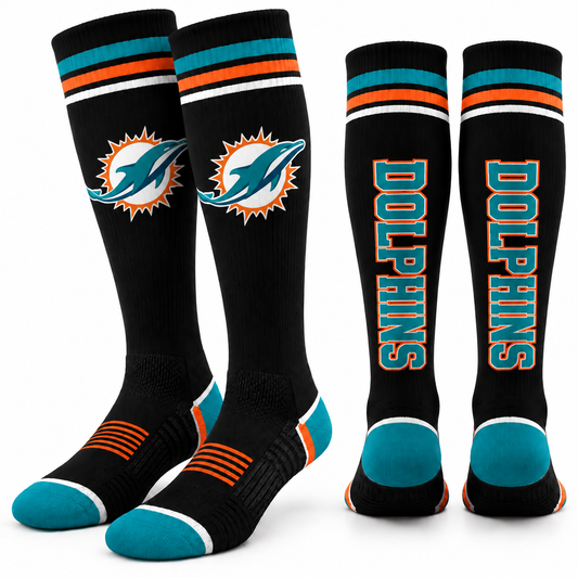 NFL Team Miami Dolphins Knee-High Socks