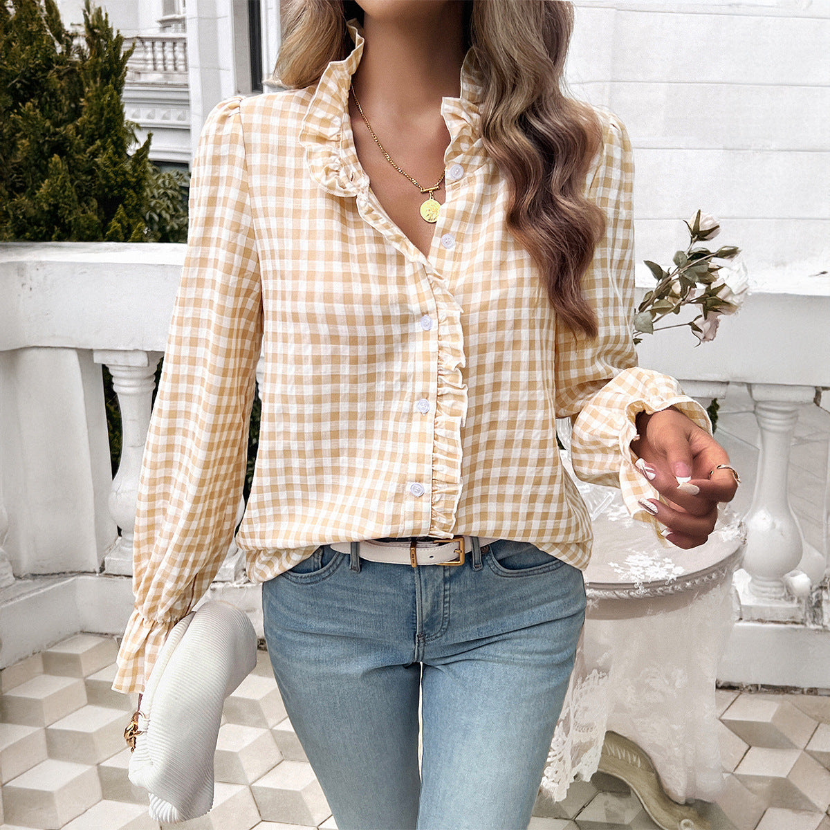 Color-Block Button Shirt