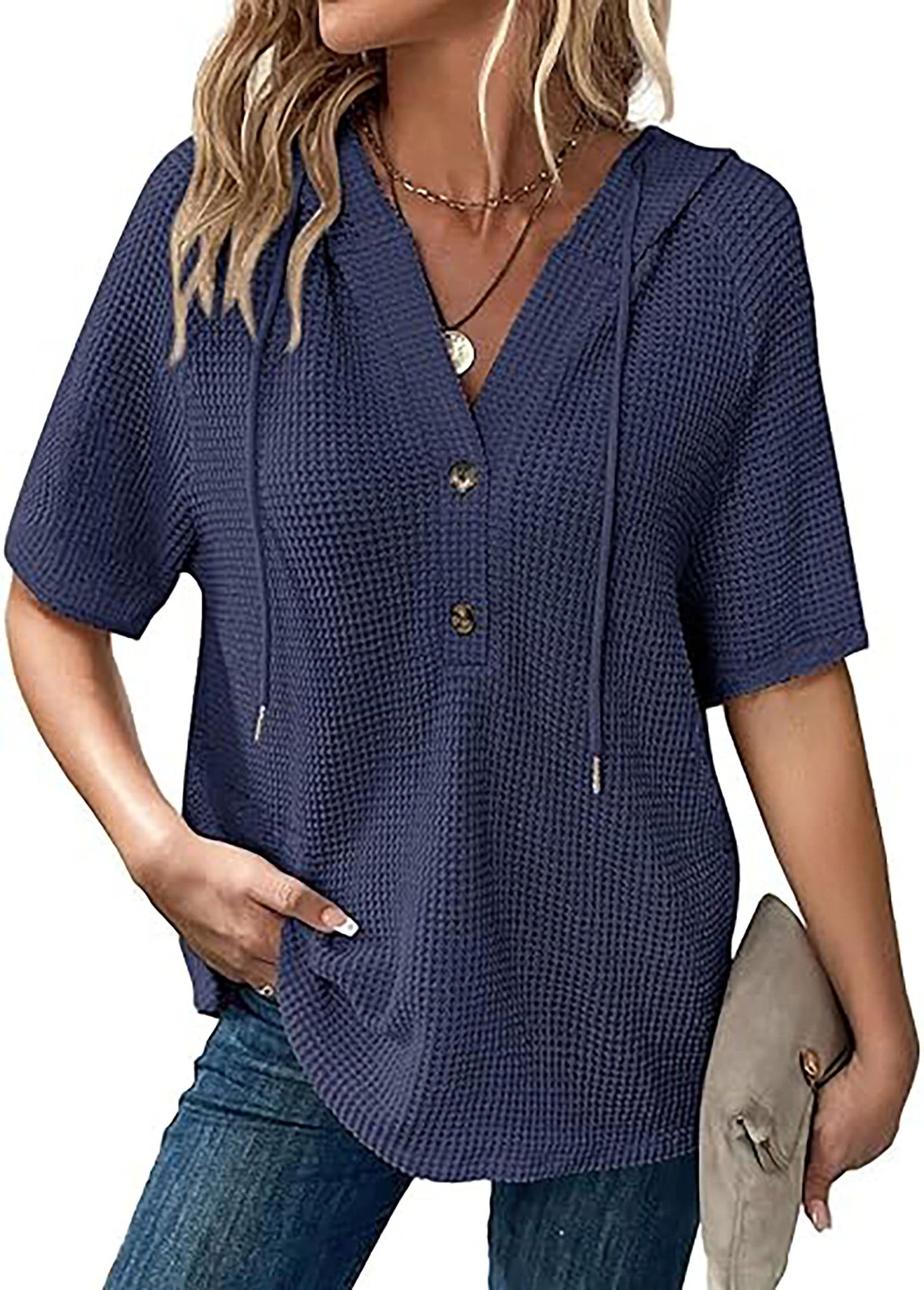 Summer Women's Knitted Short Sleeve Top