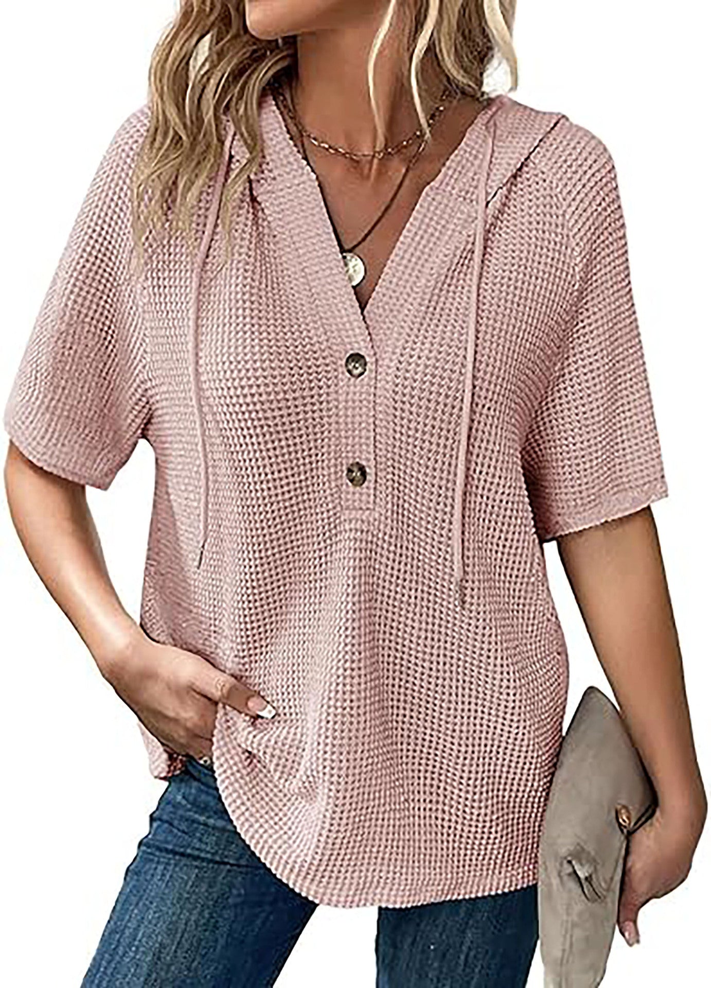 Summer Women's Knitted Short Sleeve Top