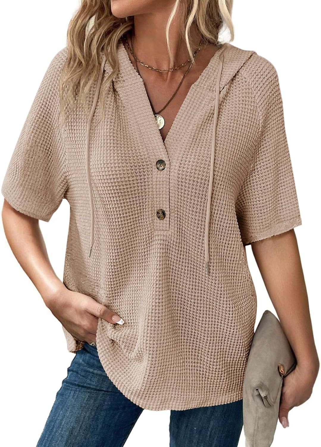 Summer Women's Knitted Short Sleeve Top