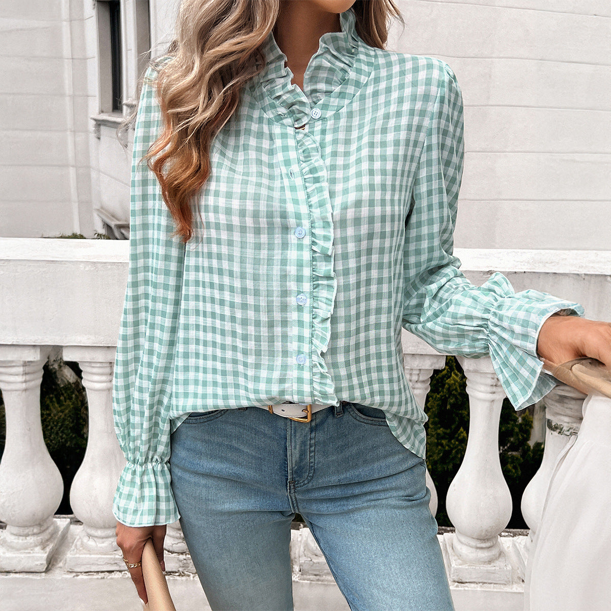 Color-Block Button Shirt