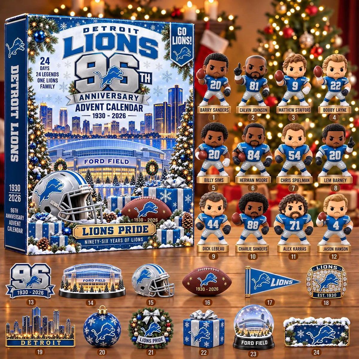 NFL 2026 Anniversary Football Teams Advent Calendar