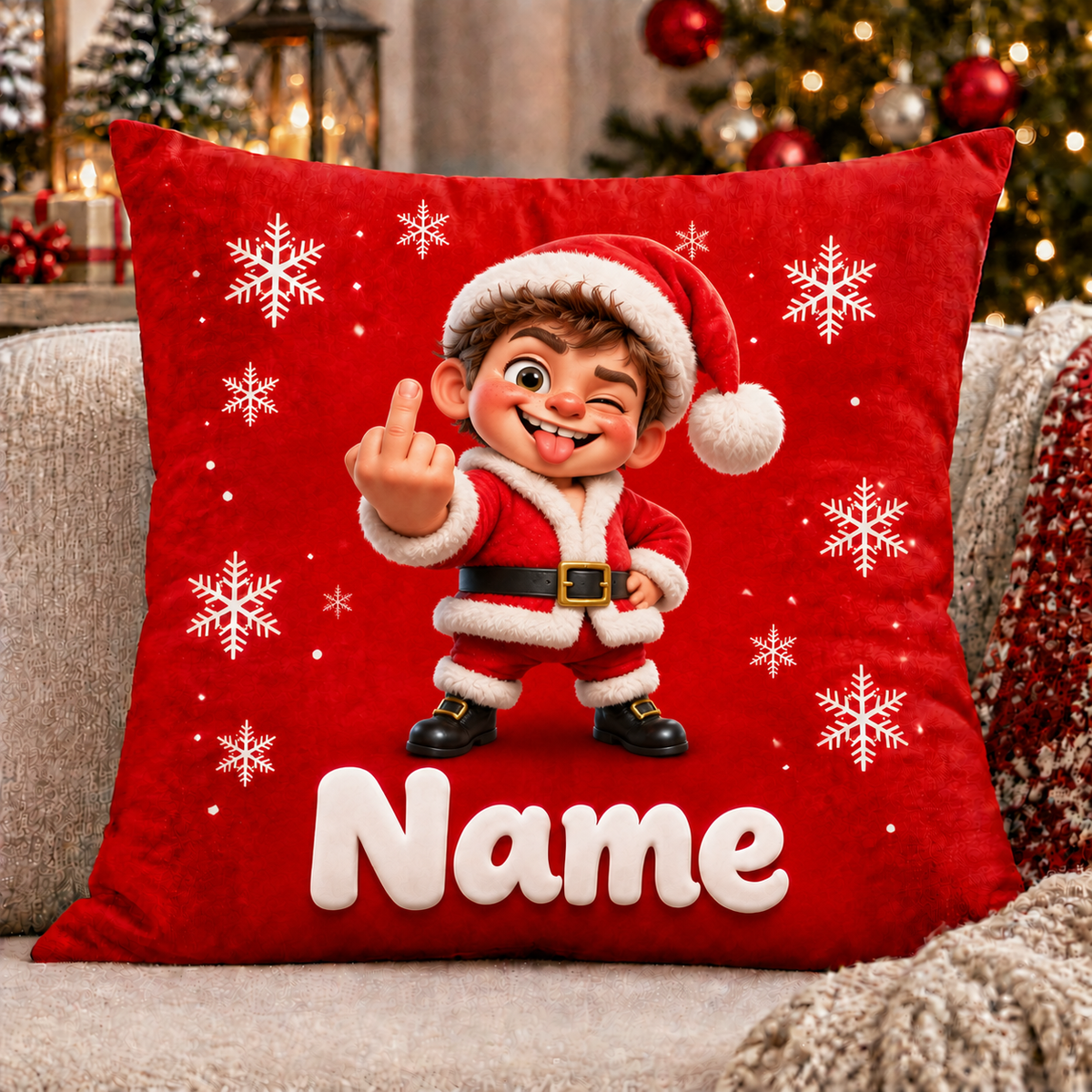 Funny Custom Christmas Character Pillow Covers (Insert Not Included)