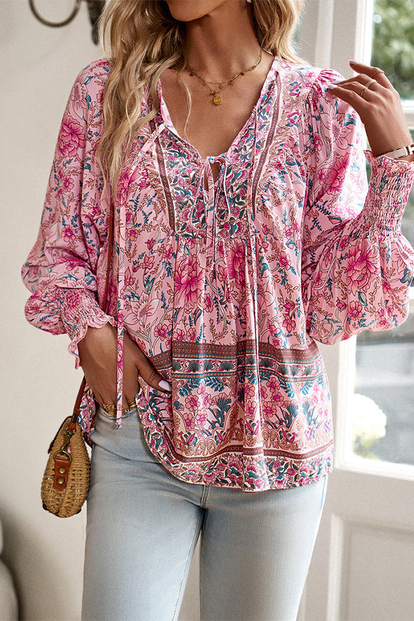 Bohemian Printed Long Sleeve Shirt