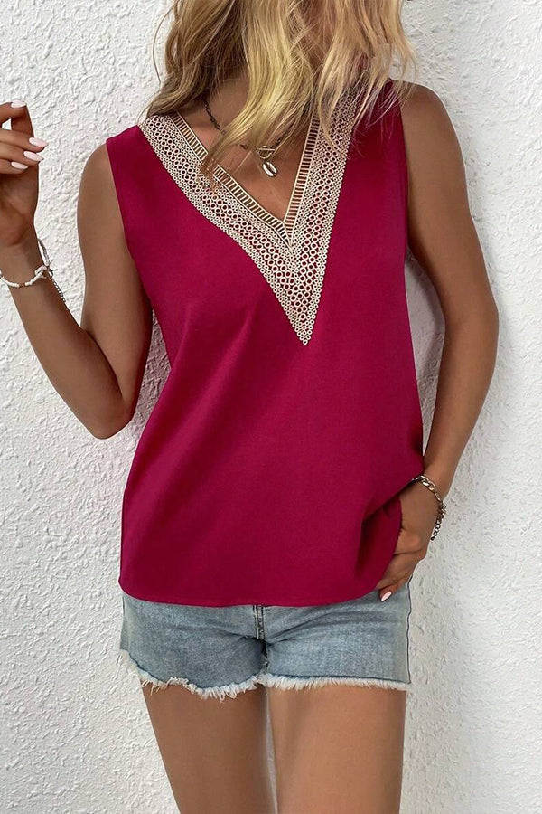 Lace Satin Blouse for Women