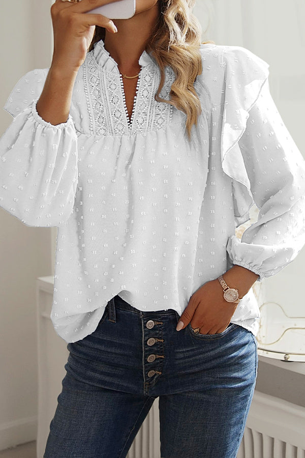 Ruffled Lace Top