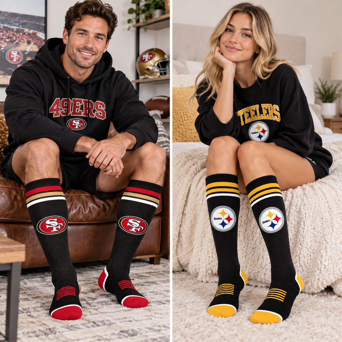 NFL Team Denver Broncos Knee-High Socks