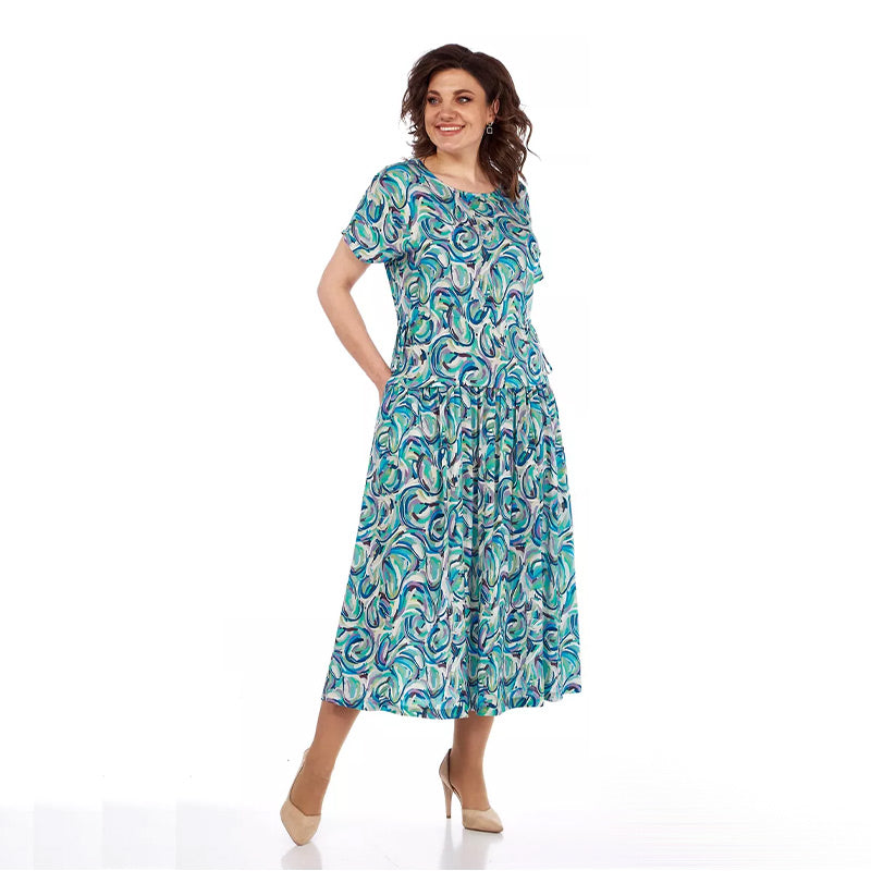🎉Summer Patterned Chiffon Dress
