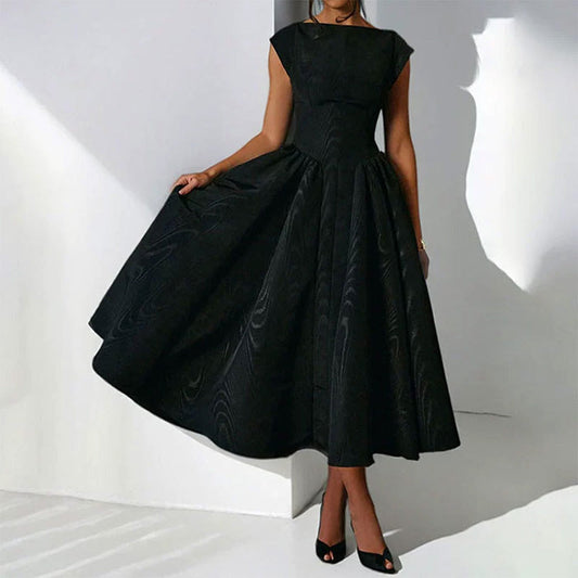 🎉💃Solid Color Sleeveless Waist Cinching A-Line Dress😍